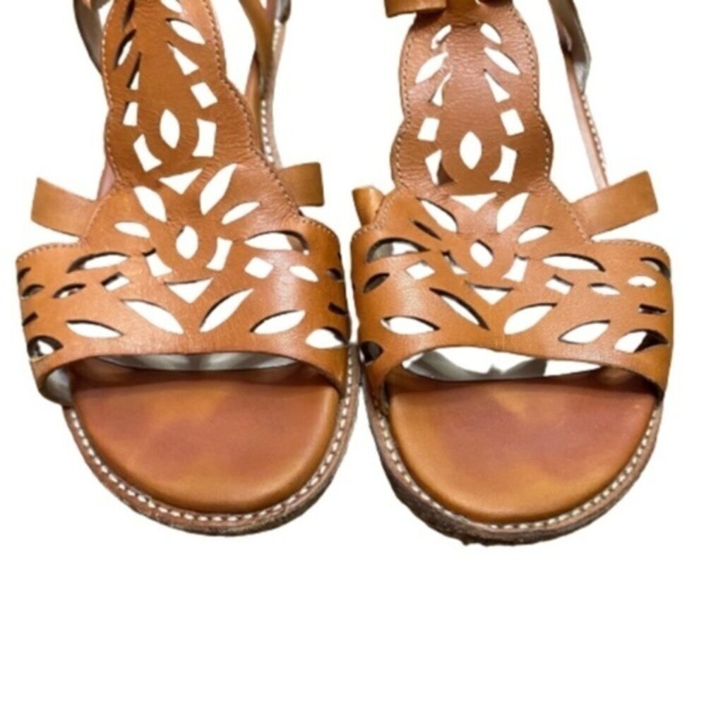 Camper Damas Wedge Sandals Leather Uppers Women Size 37 - Picture 3 of 8